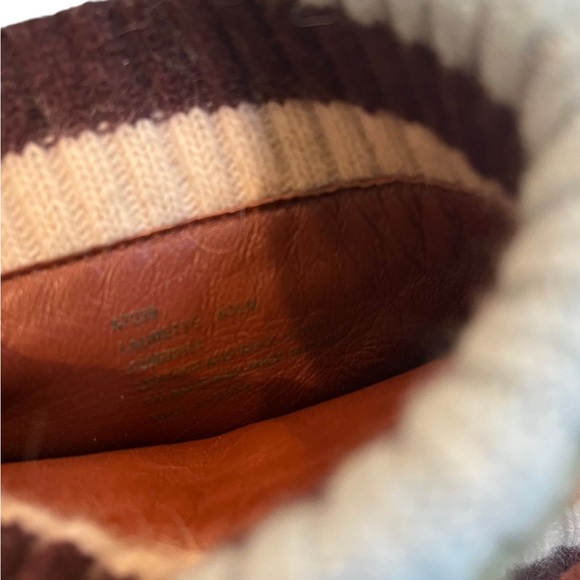 Coach Brown Laurette Leather Sweater Knit Boots, Sz 6.5 - Picture 14 of 15